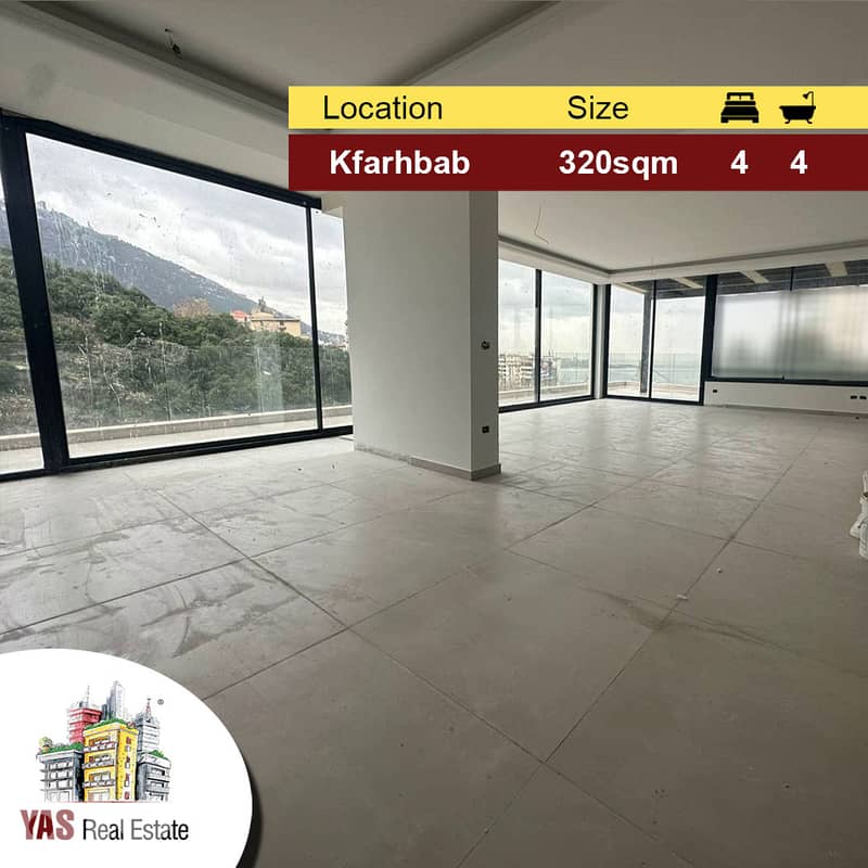 Kfarhbab 320m2 + 100m2 Terrace | Brand New | View | Luxury | IV | 0