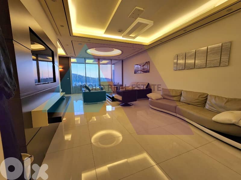 Furnished 280 m2 apartment +open mountain/sea view for sale in Rabweh 0