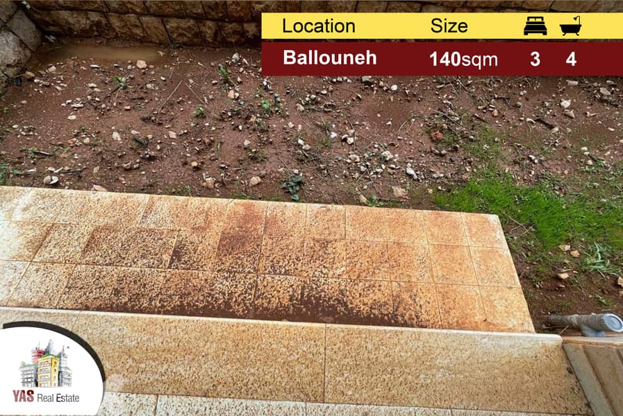 Ballouneh 140m2 | 60m2 Garden | Brand New | Super Luxurious | View |MY 0