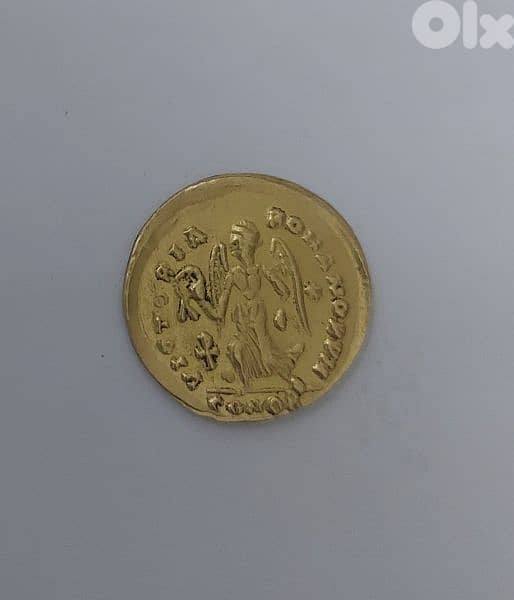 Ancient Gold Eastern Roman Byzantine Coin Empror Anastsius year 491 AD 1