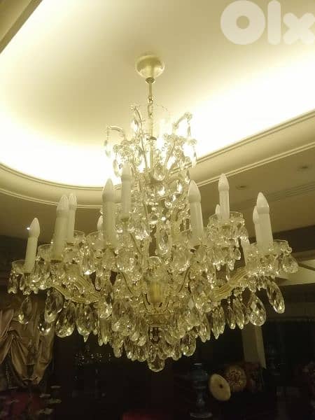chandelier lamp crystal Marie Therese bohemian original 0