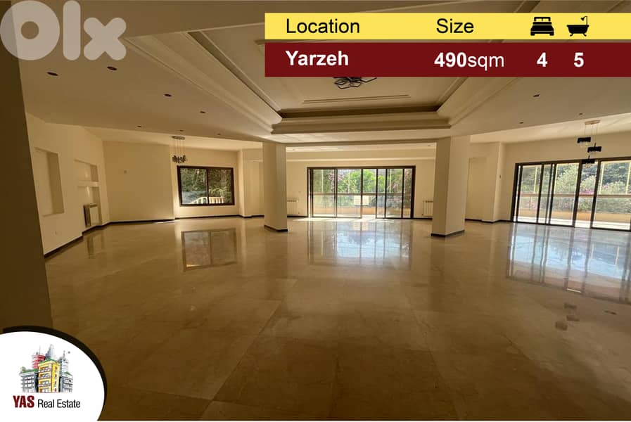 Yarzeh 490m2 | 550m2 Garden | Ultra Luxury Flat | Prime Location | P | 0