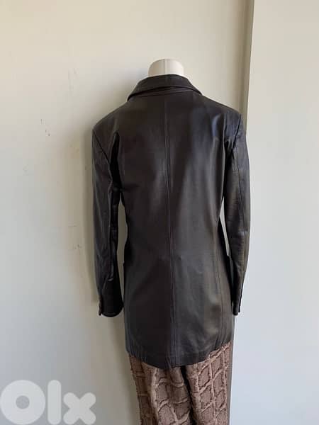 •Douglas chocolate brown genuine lamb leather coat made in Italy 1