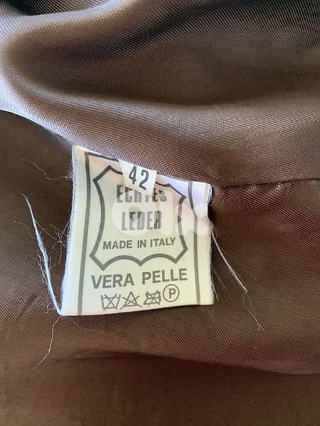 •Douglas chocolate brown genuine lamb leather coat made in Italy 4