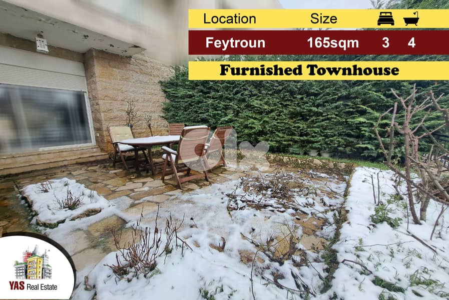 Feytroun 165m2 | 40m2 Terrace | Furnished Townhouse | Rarely Used |DA 0