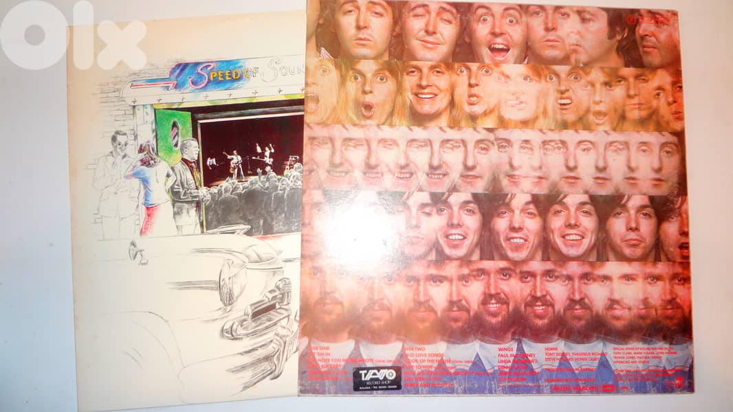Wings at the speed of sound vinyl album media & cover vg 1