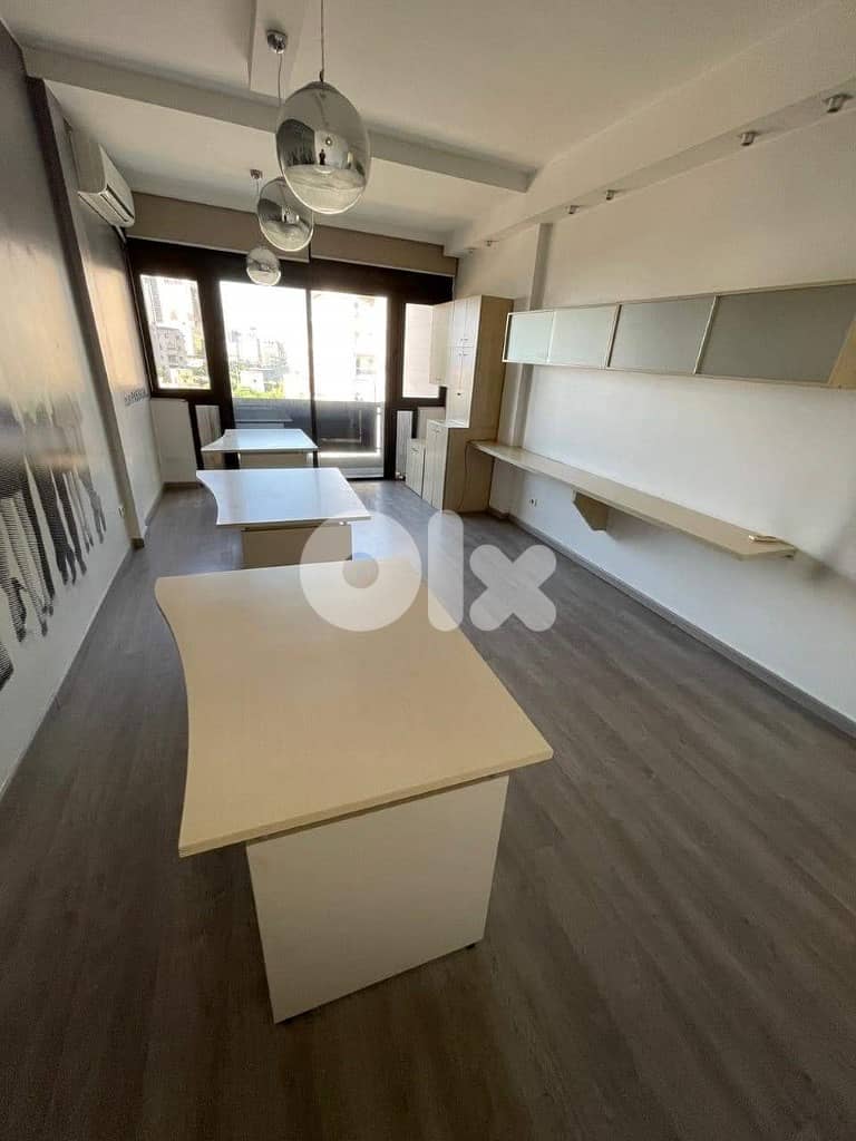 100 Sqm | Fully renovated office for rent in Jdeideh / Nahr el Mot 0