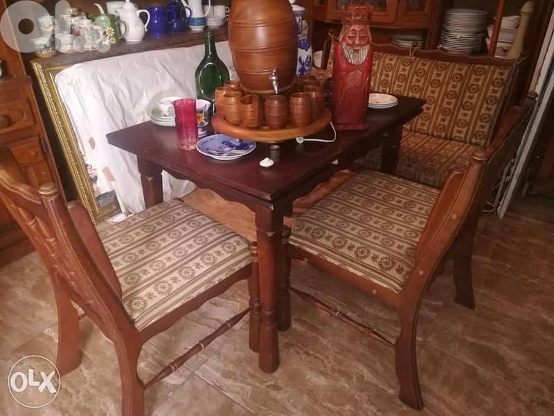 غرف سفرة طاولةمع كراسي فرنسية انتيك 1