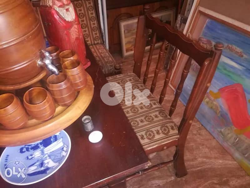 غرف سفرة طاولةمع كراسي فرنسية انتيك 3