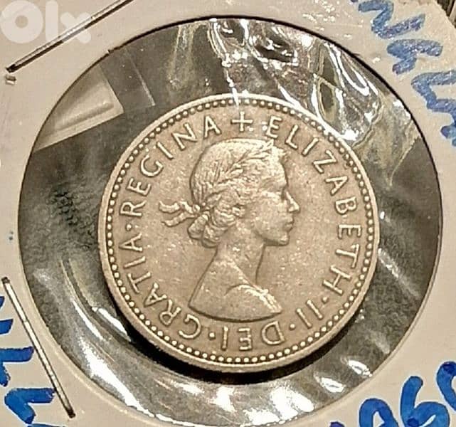 1960 England one shilling Queen Elizabeth II 1