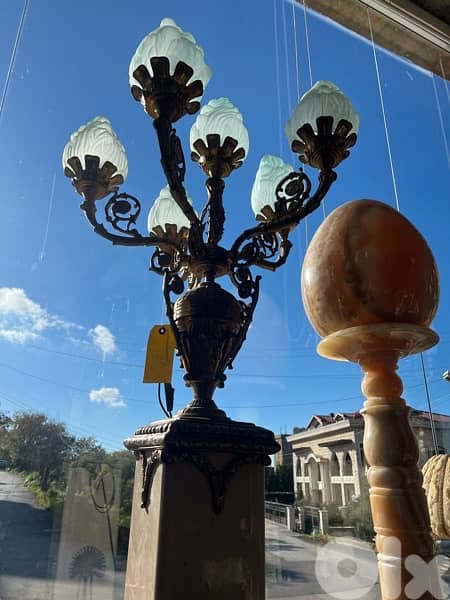 marble chandelier with copper 0