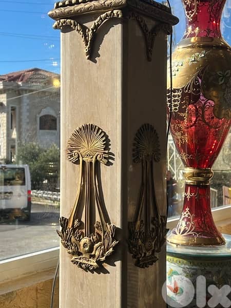 marble chandelier with copper 1