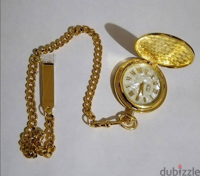 للبيع ساعة جيبة ملبسة دهب برازيلي 1