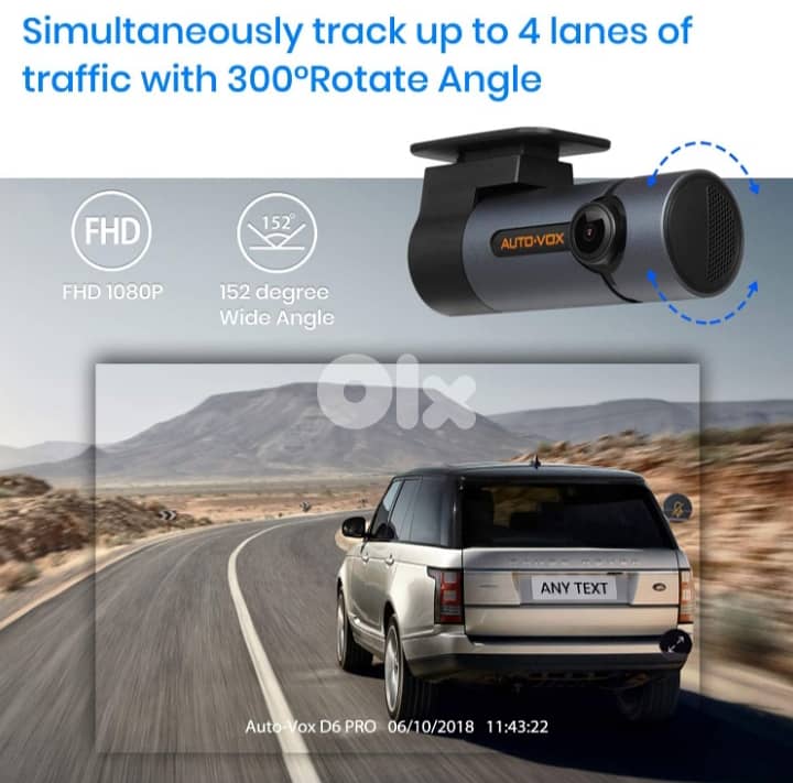 AUTO-VOX D6 Pro 1080p WiFi Dash Cam, Gesture Photography /4$delivery 9