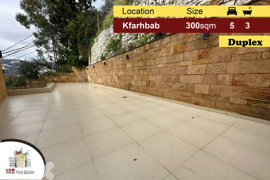 Kfarhbab 345m2 | 50m2 Terrace | Duplex | Ideal Location | KA | 0