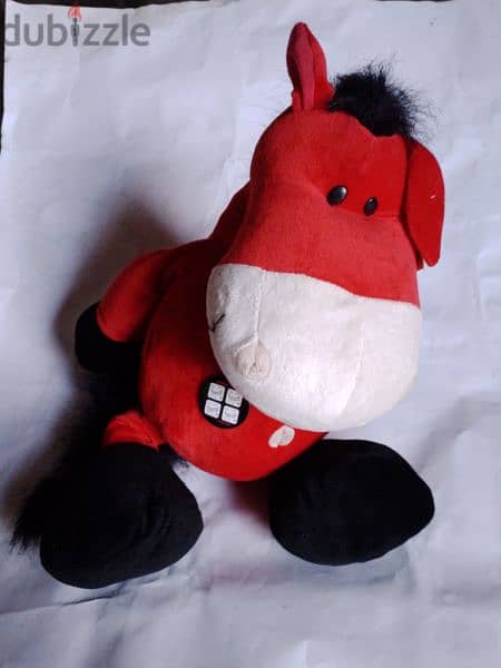 valentine's plush red horse 1