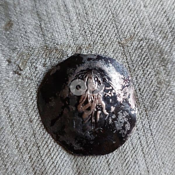 Ancient Jesus Christ Silver Byzantine Concave Coin year 1143 AD 0