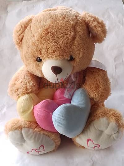 plush Bear with 3 hearts