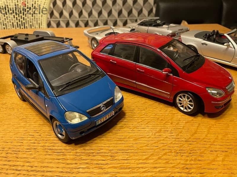 mercedes A class & B class + 1 smart cabrio die-cast 0