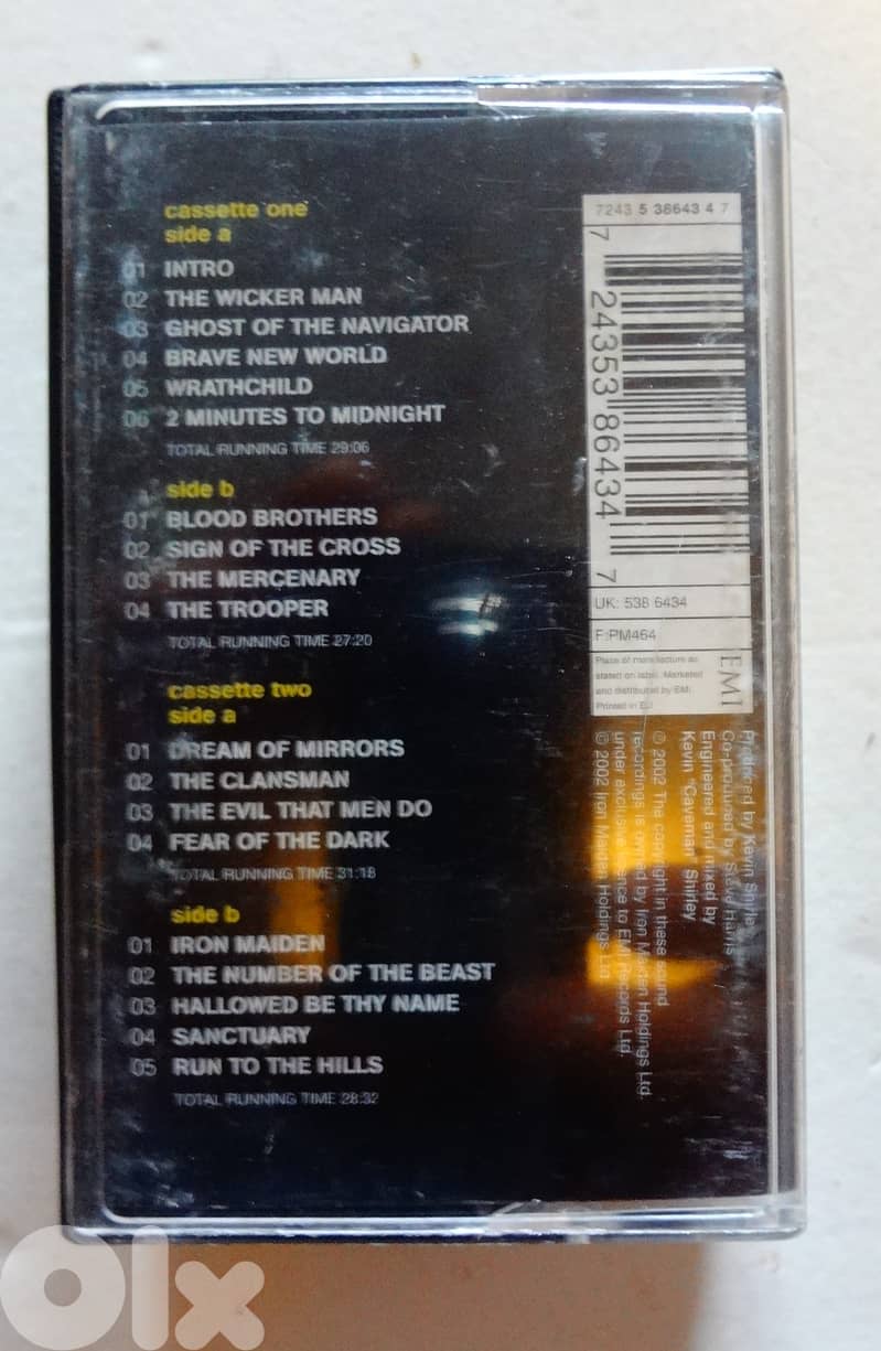 Iron Maiden "Rock in Rio" double cassettes 2