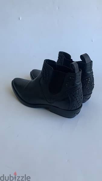 Zadig & Voltaire black genuine leather studded boots 2