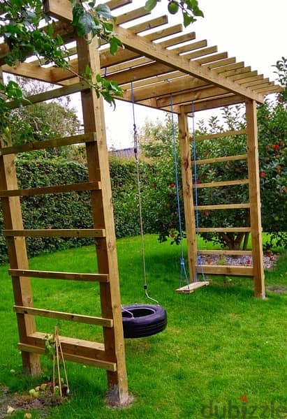 Custom backyard playground ,, playsets , . swings , garden jungle gym 7