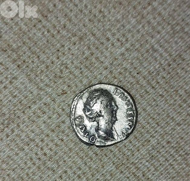 Ancient Roman Queen Faustina the Elder Silver Coin Denarius year 141AD 0