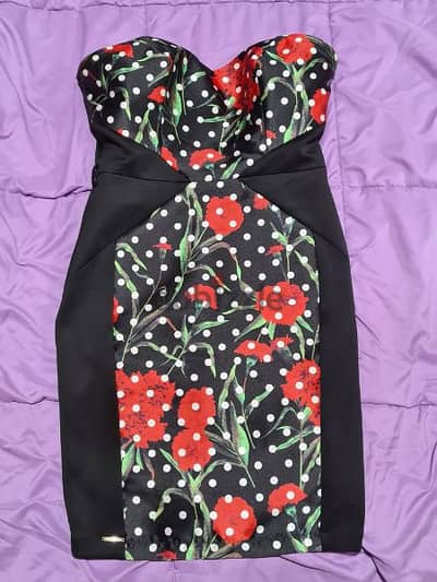 Black Dress with Floral details