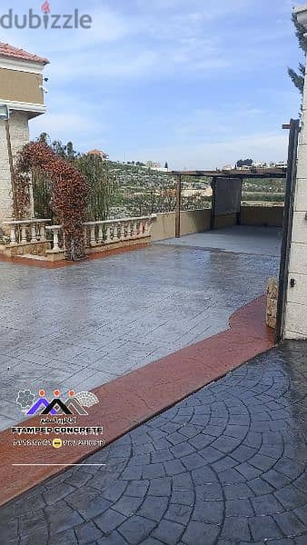 باطون ملون ومطبع ديكورات ارضية خارجية 2