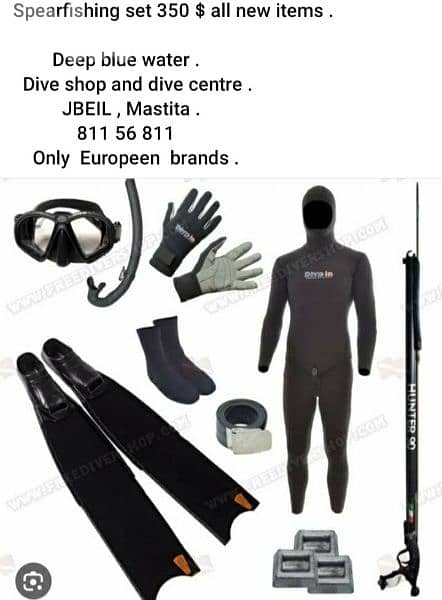full equipment , freedive 350$ 0