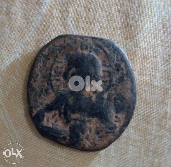 Crusaders Jesus Christ Bronze coin year around 1028 AD 0