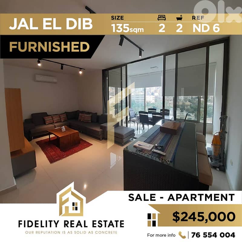 Apartment for sale in Jal El Dib - Furnished ND6 0