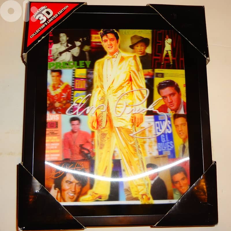 Elvis Presley 3d lenticular photo in black frame 24*29cm 0