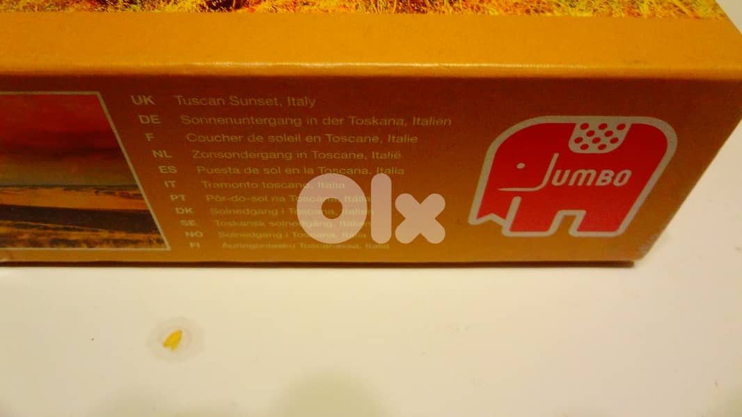 Jumbo puzzle 1000 pcs  68*49 cm "Tuscan sunset italy " 2