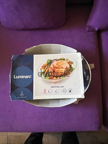 2 platers (big& small)  Luminarc 0