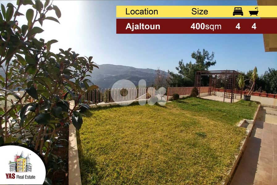 Ajaltoun 400m2 | 400m2 Gardens | Panoramic View | Super Luxurious | 0