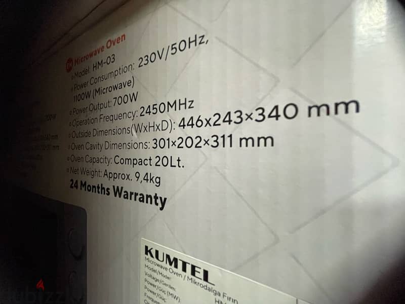 Microwave oven Kumtel 700W 5