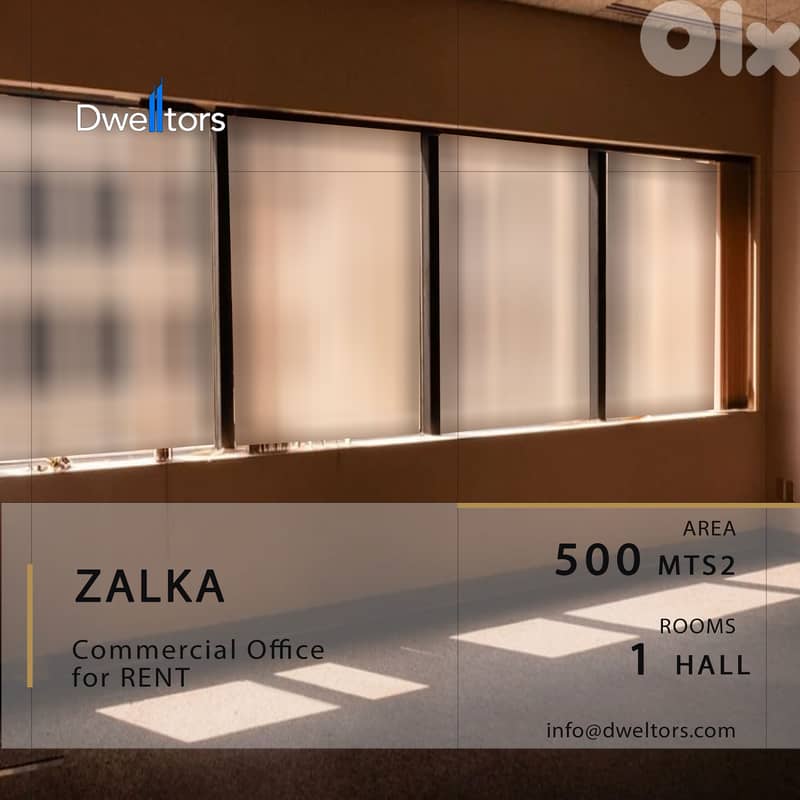 Office for rent in ZALKA - 500 MT2 - 1 Room 0