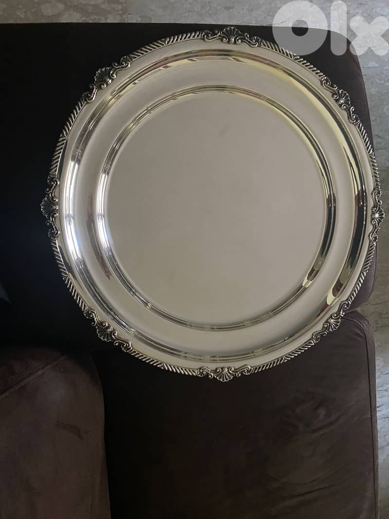 Silver Round  tray ( Verdi ) 0