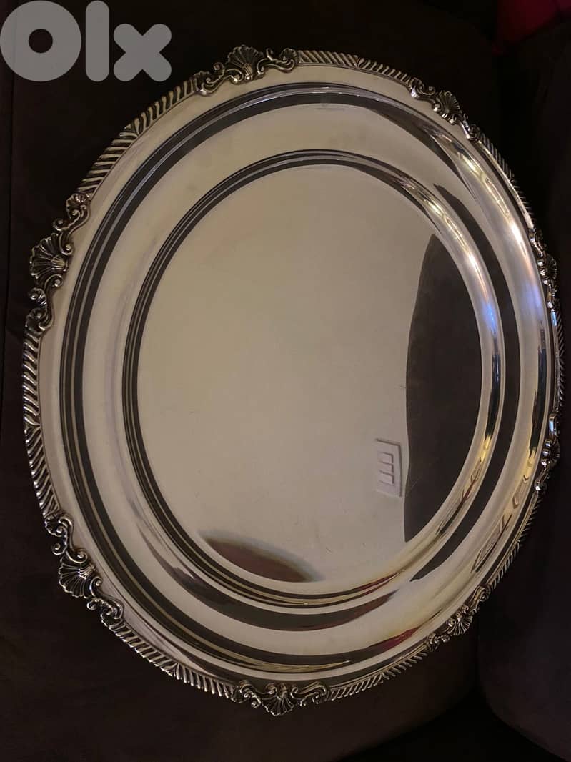 Silver Round  tray ( Verdi ) 1