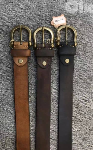 Italian full grain 100% Genuine Leather Cowhide Belts قشاط جلد 6
