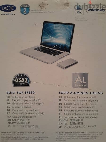 LaCie PORSCHE DESIGN slim mobile drive 1 TB new 3