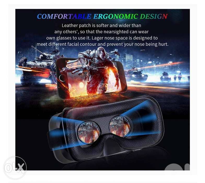 VR SHINECON 3D VR Headset Virtual Reality Glasses 5