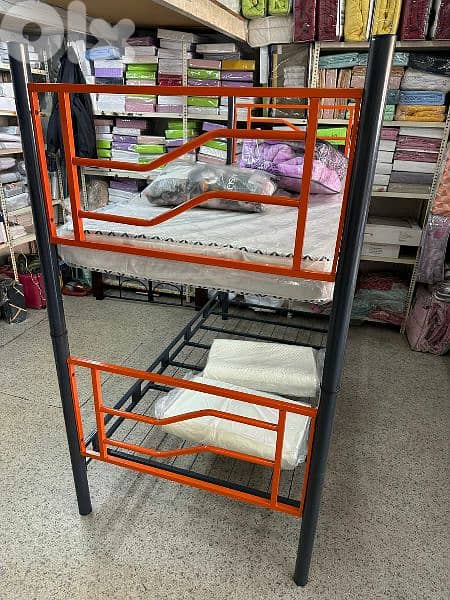 تخت مفرد طابقين تركي حديد 90 سم 1