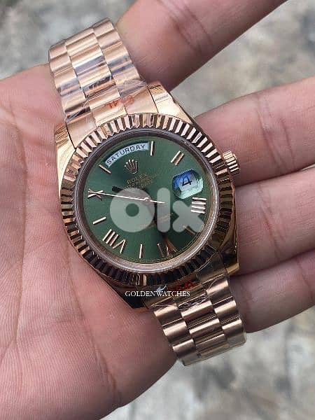 Rolex Daydate Rosegold Green Dial 0