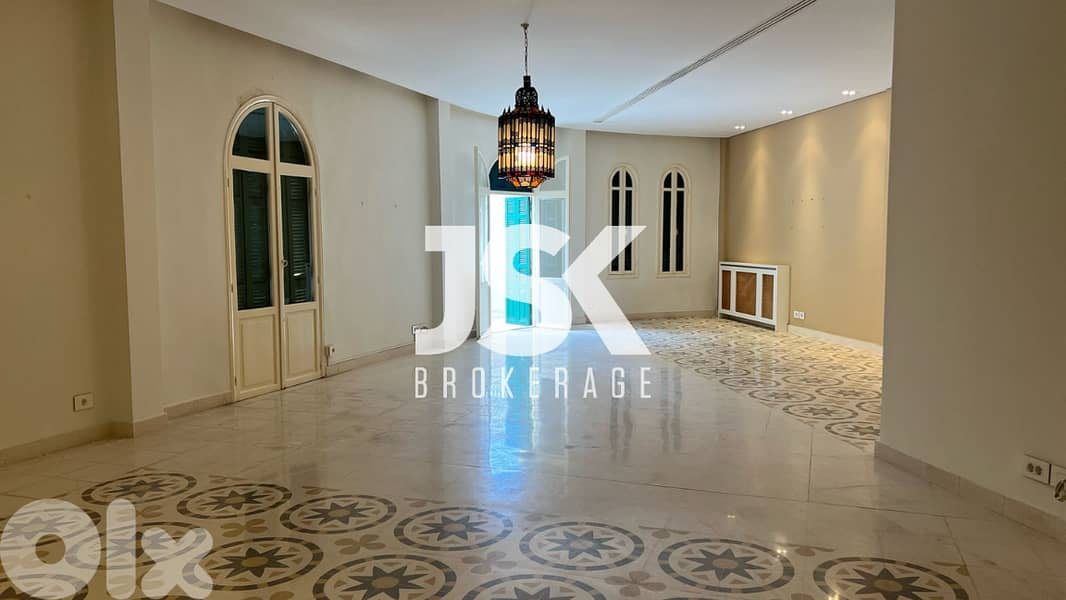 L14750-High Ceiling Vintage Apartment for Rent In Achrafieh 0
