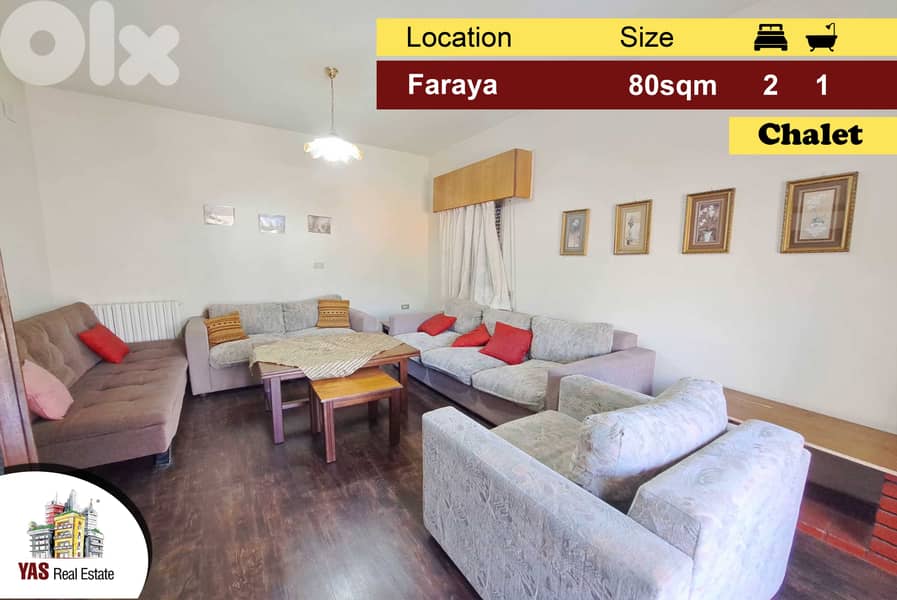 Faraya 80m2 | Chalet | Mountain View | Well Maintained | DA | 0