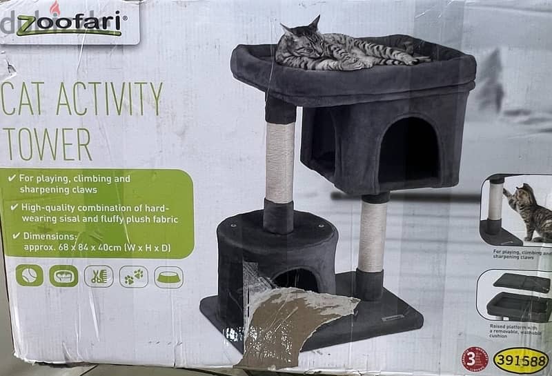 cat scratcher with cat basket 3