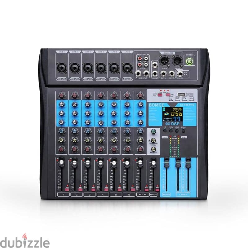 BMG CT-80S 8 Channel Audio Sound Mixer,Live Streaming,Karaoke & Tiktok 1