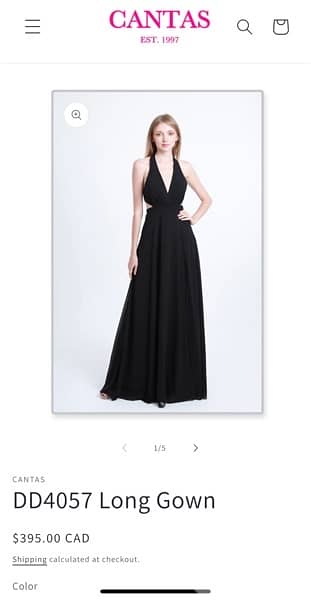 wedding or prom dress black with side slide cut (half price) 5